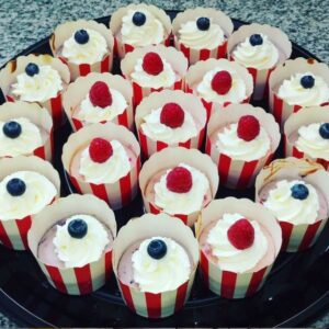 Mixed Berry Cheesecake Cupcakes, from MS B Cake Boutique